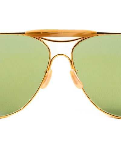 The Real McCoy's Flying Sun Aviator Sunglasses - Gold - Standard & Strange
