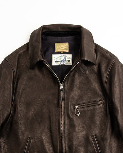 The Real McCoy's Freeman 30s Sports Jacket (Deerskin) - Black - Standard & Strange