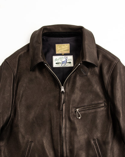 The Real McCoy's Freeman 30s Sports Jacket (Deerskin) - Black - Standard & Strange