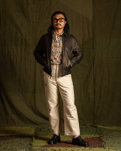 The Real McCoy's Freeman 30s Sports Jacket (Deerskin) - Black - Standard & Strange