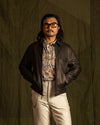 The Real McCoy's Freeman 30s Sports Jacket (Deerskin) - Black - Standard & Strange
