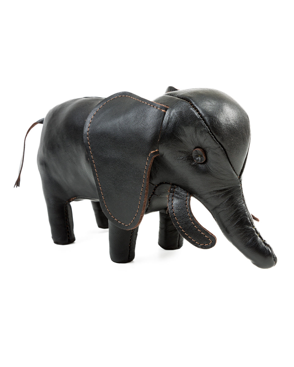 The Real McCoy's Handcrafted Horsehide Elephant - Black - Standard & Strange