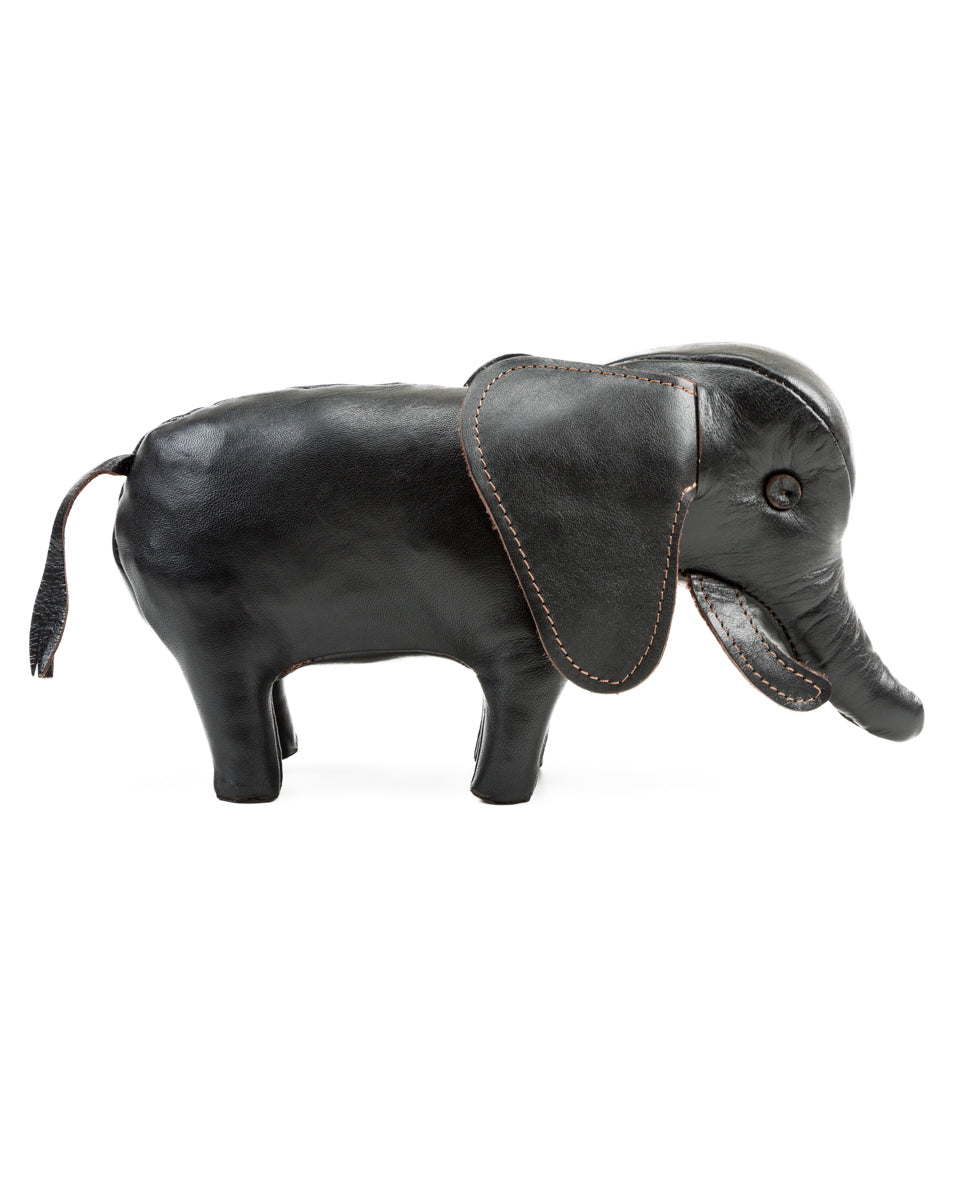 The Real McCoy's Handcrafted Horsehide Elephant - Black - Standard & Strange