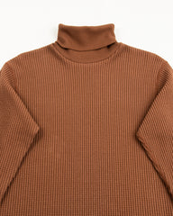 The Real McCoy's High Neck Thermal Shirt - Brown - Standard & Strange