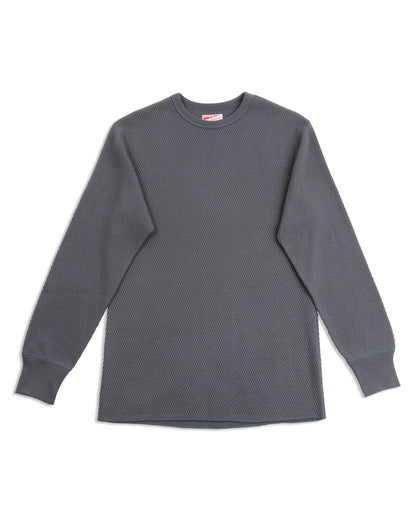 The Real McCoy's Honeycomb Thermal Shirt - Ink Blue - Standard & Strange