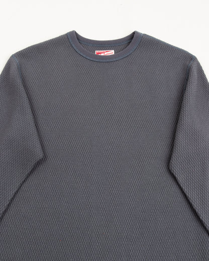 The Real McCoy's Honeycomb Thermal Shirt - Ink Blue - Standard & Strange