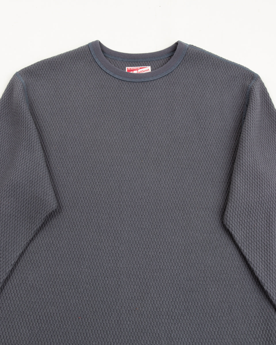 The Real McCoy's Honeycomb Thermal Shirt - Ink Blue - Standard & Strange