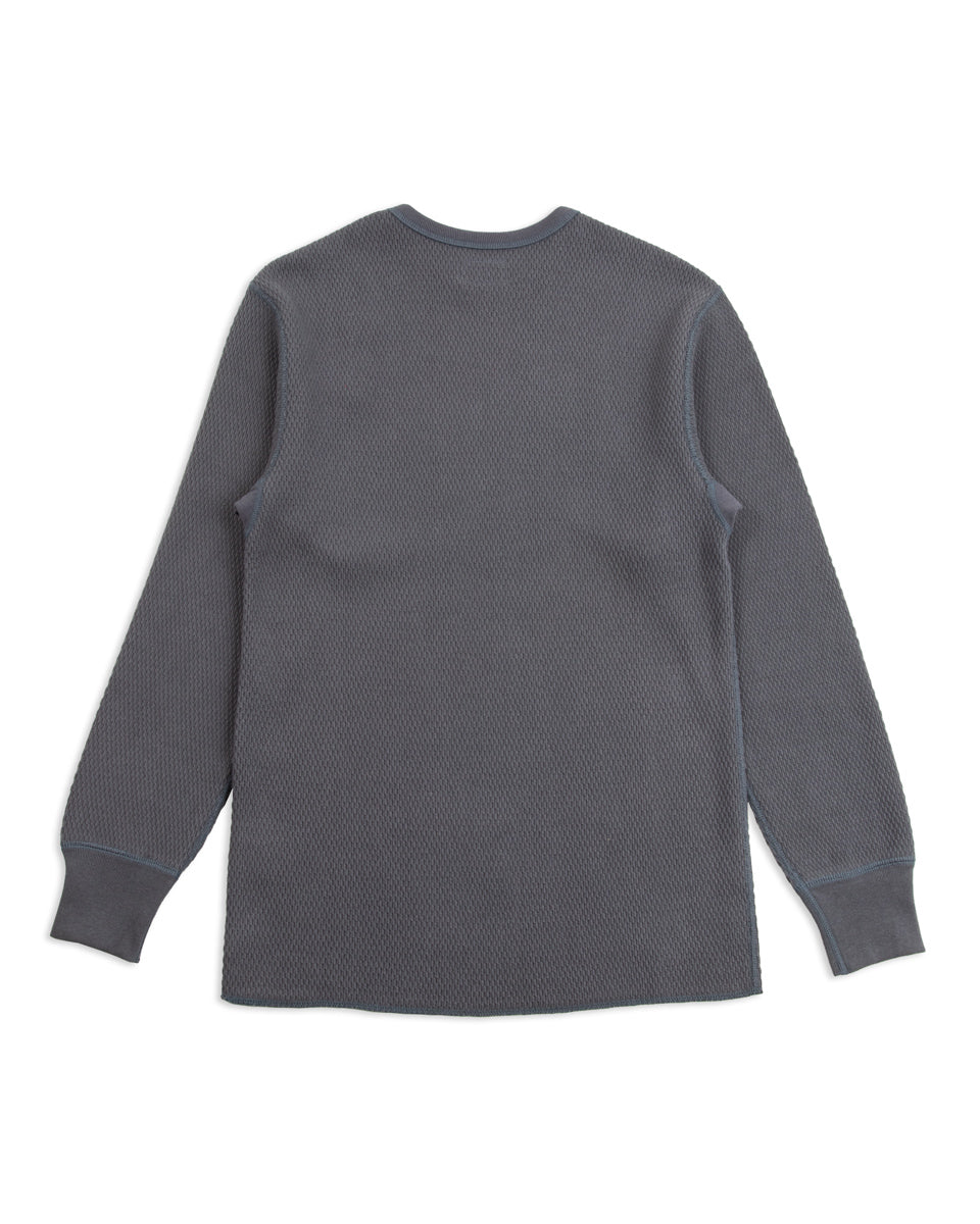 The Real McCoy's Honeycomb Thermal Shirt - Ink Blue - Standard & Strange