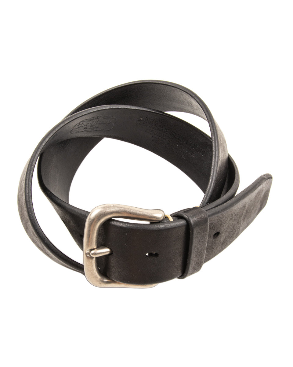 The Real McCoy's Joe McCoy Bend Leather Belt - Black - Standard & Strange