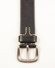 The Real McCoy's Joe McCoy Bend Leather Belt - Black - Standard & Strange