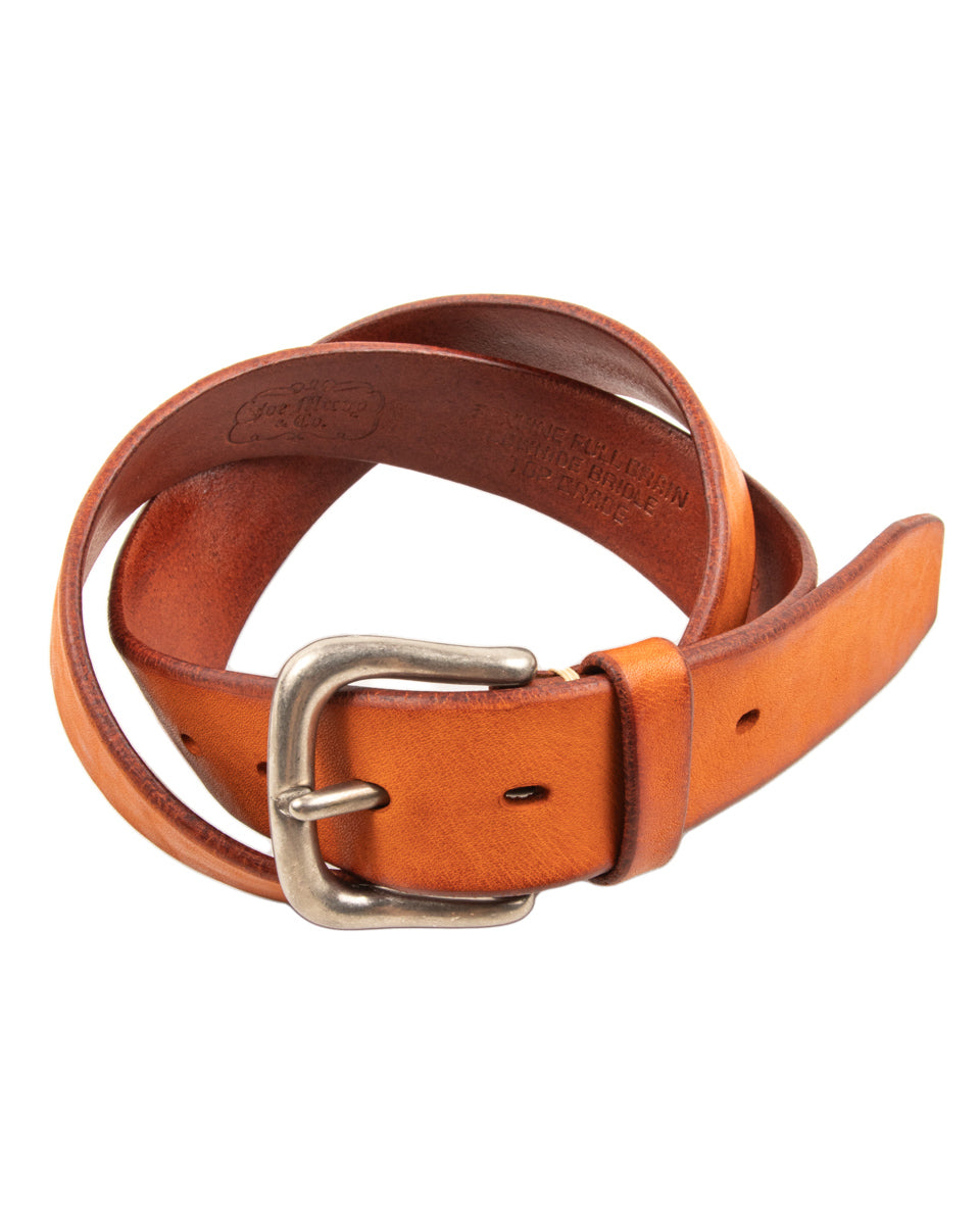 The Real McCoy's Joe McCoy Bend Leather Belt - Brown - Standard & Strange