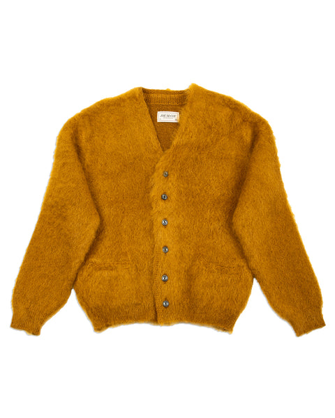 Mohair Cardigan マスタードイエロー The Real McCoy's Joe McCoy Mohair Cardigan - Mustard – Standard