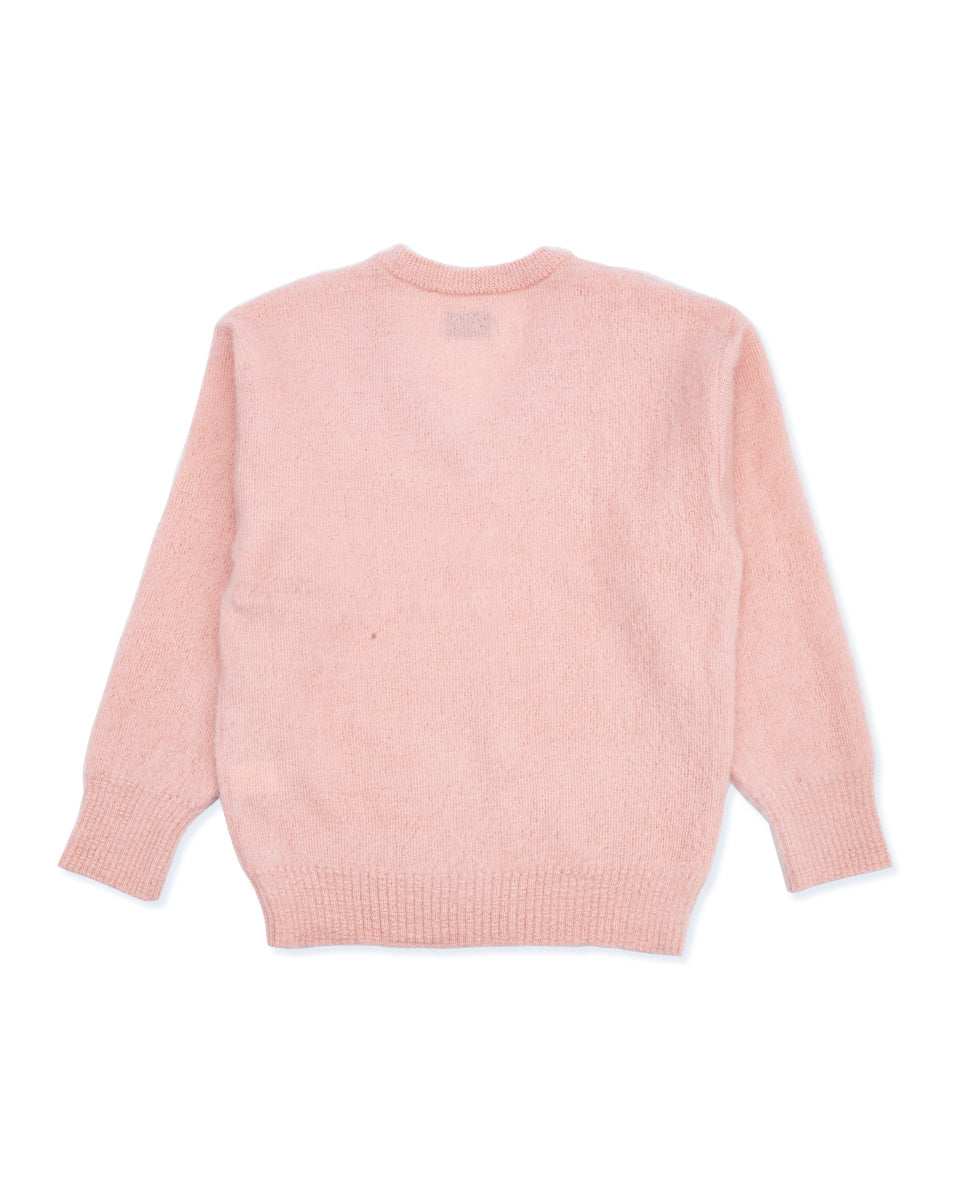 The Real McCoy's Joe McCoy Mohair V-Neck Sweater - Flamingo - Standard & Strange