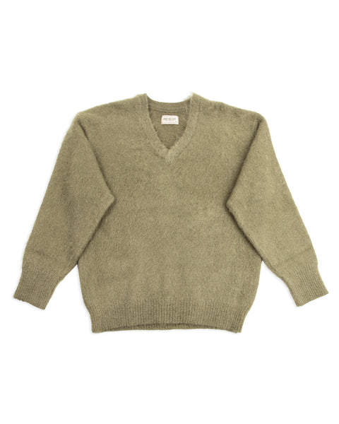 The Real McCoy's Joe McCoy Mohair V-Neck Sweater - Mint – Standard