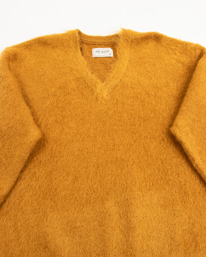 The Real McCoy's Joe McCoy Mohair V-Neck Sweater - Mustard - Standard & Strange