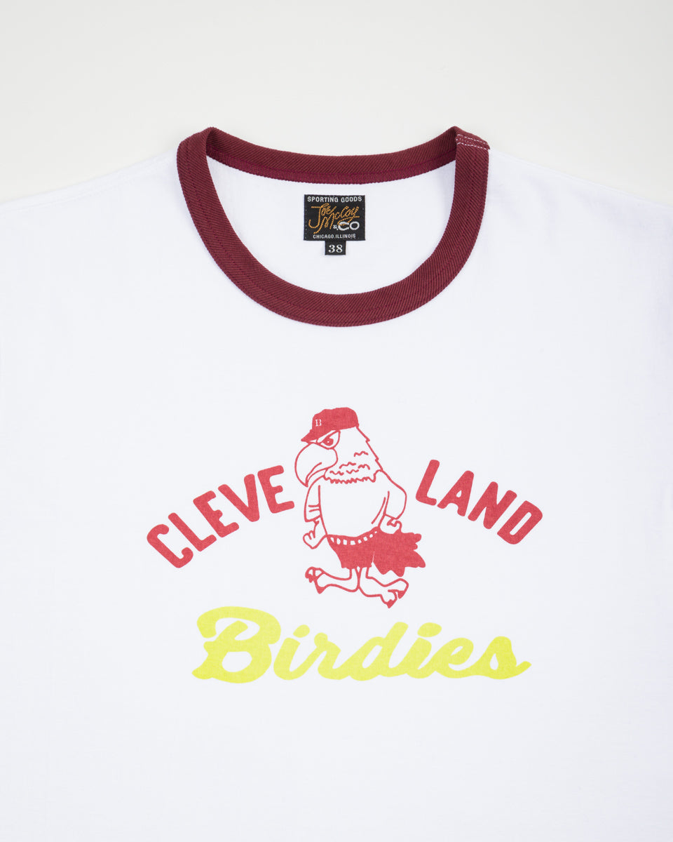 ジョーマッコイ TEE BIRDIES WHITExBURGUNDY (M) ジョーマッコイ TEE BIRDIES WHITExBURGUNDY (M) 【公式通販】