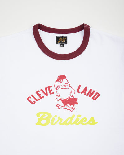 The Real McCoy's Joe McCoy Tee / Birdies - White / Burgundy - Standard & Strange