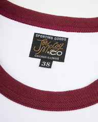 The Real McCoy's Joe McCoy Tee / Birdies - White / Burgundy - Standard & Strange