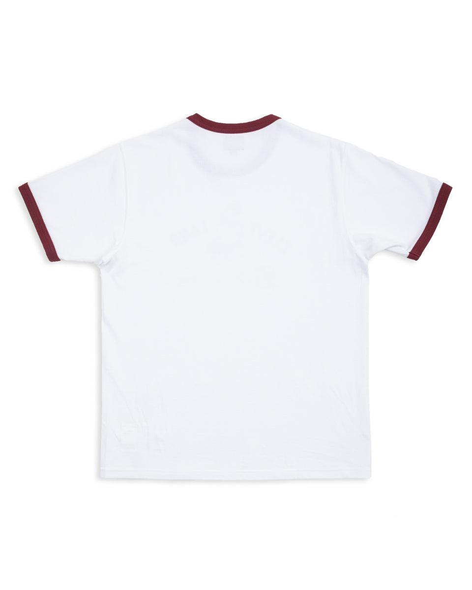 The Real McCoy's Joe McCoy Tee / Birdies - White / Burgundy - Standard & Strange