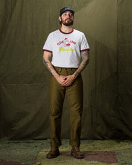 The Real McCoy's Joe McCoy Tee / Birdies - White / Burgundy - Standard & Strange