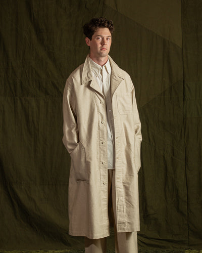 The Real McCoy's Linen Atelier Coat - Beige - Standard & Strange