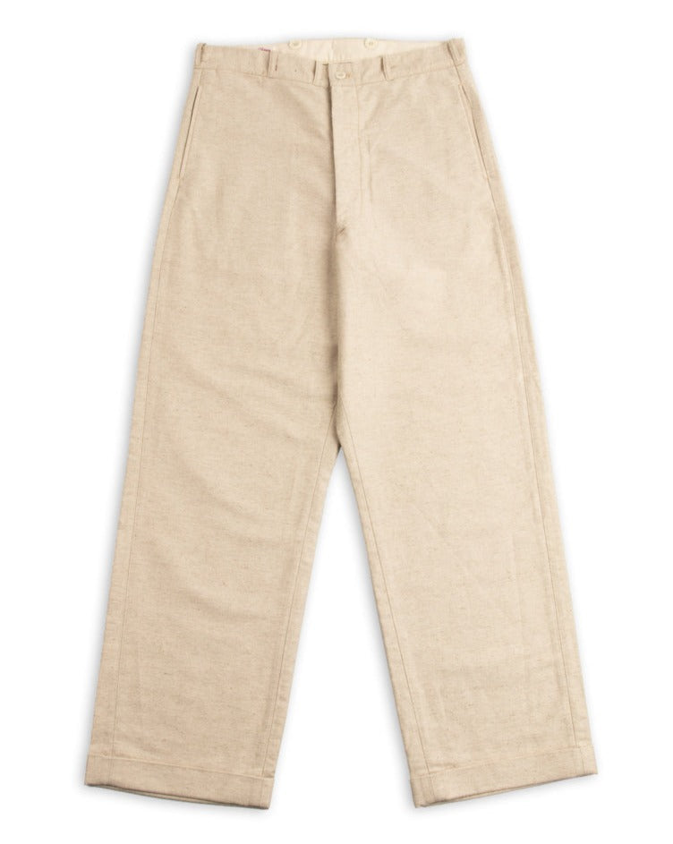The Real McCoy's Linen Atelier Trousers - Beige - Standard & Strange