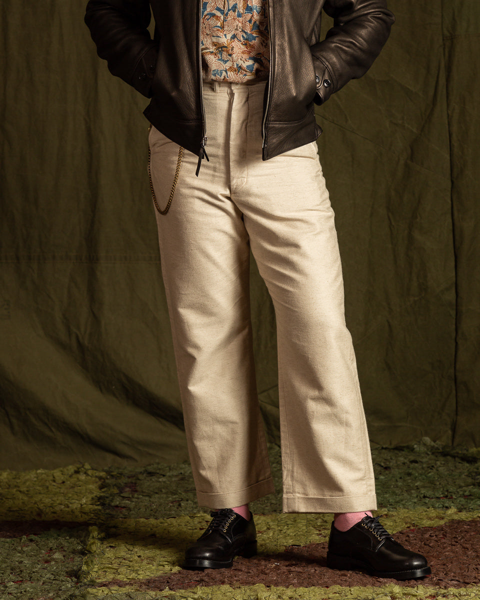 The Real McCoy's Linen Atelier Trousers - Beige - Standard & Strange