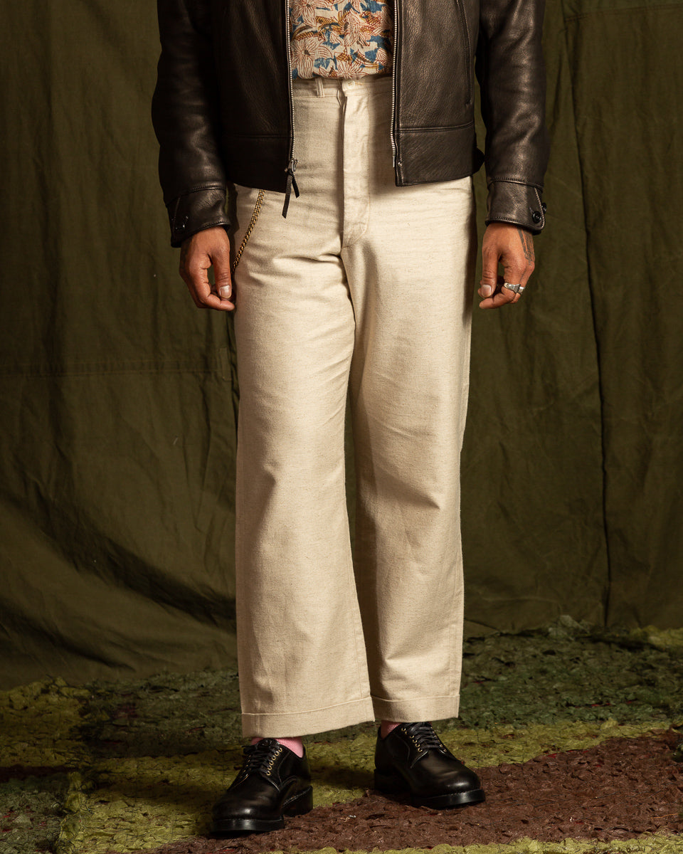 The Real McCoy's Linen Atelier Trousers - Beige - Standard & Strange