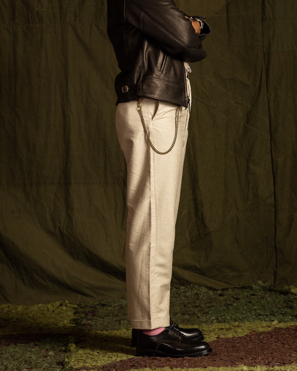 The Real McCoy's Linen Atelier Trousers - Beige - Standard & Strange