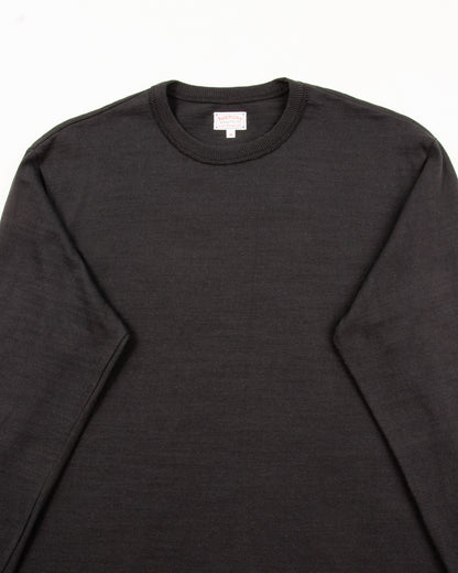 The Real McCoy's Loopwheeled Athletic Longsleeve Tee - Black - Standard & Strange