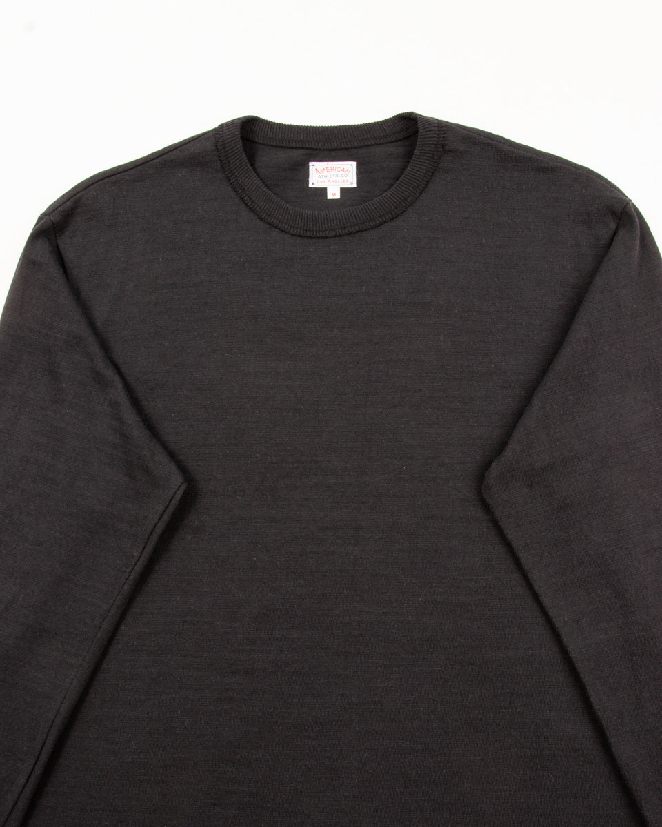 The Real McCoy's Loopwheeled Athletic Longsleeve Tee - Black - Standard & Strange