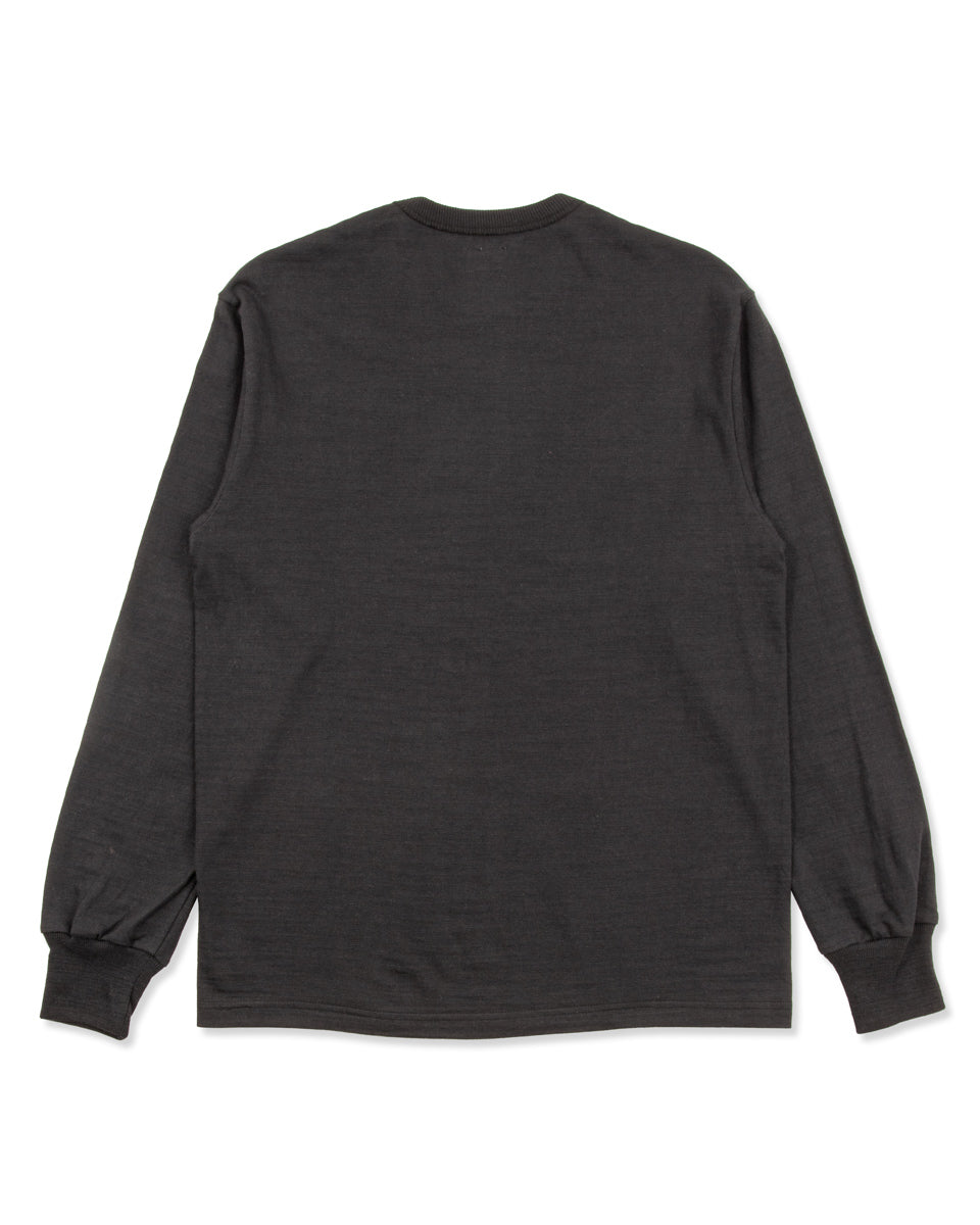 The Real McCoy's Loopwheeled Athletic Longsleeve Tee - Black - Standard & Strange