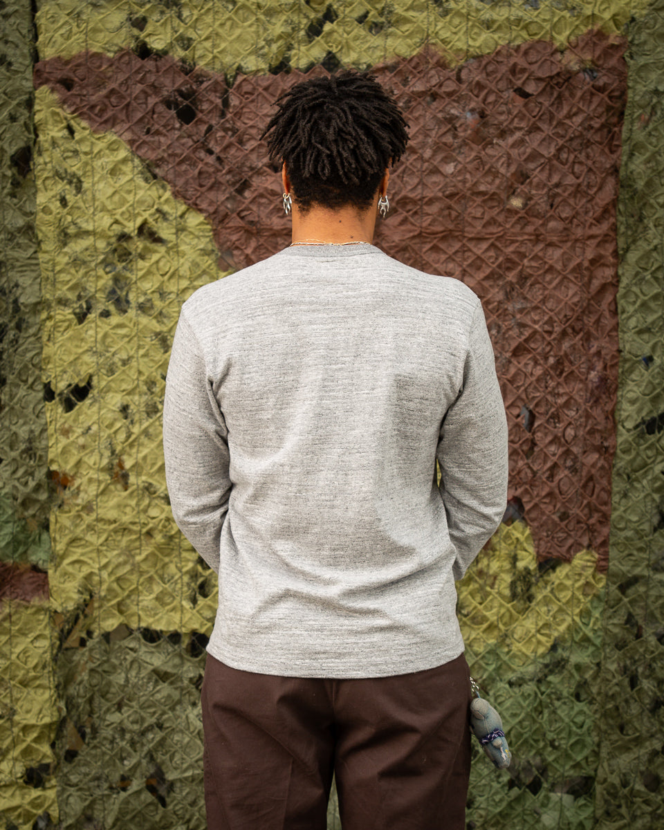 The Real McCoy's Loopwheeled Athletic Longsleeve Tee - Gray - Standard & Strange