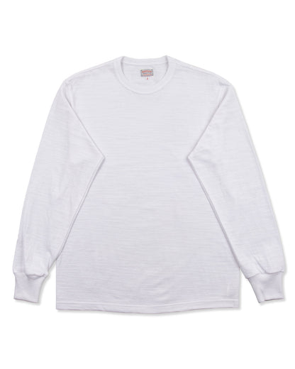 The Real McCoy's Loopwheeled Athletic Longsleeve Tee - White - Standard & Strange