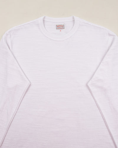 The Real McCoy's Loopwheeled Athletic Longsleeve Tee - White - Standard & Strange