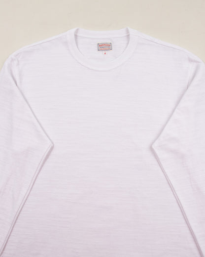 The Real McCoy's Loopwheeled Athletic Longsleeve Tee - White - Standard & Strange