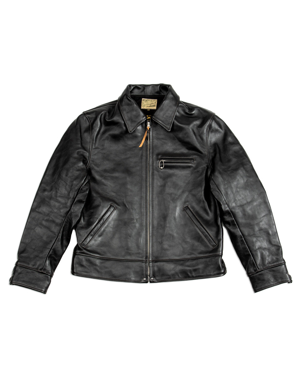 The Real McCoy's Nelson 30s Sports Jacket - Black Horsehide - Standard & Strange