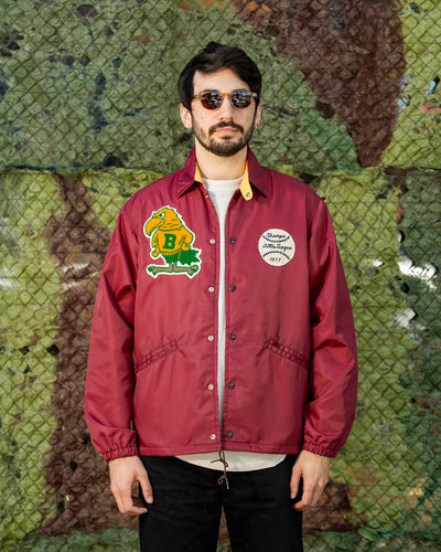 The Real McCoy's Nylon Coach Jacket / Birdies - Burgundy - Standard & Strange