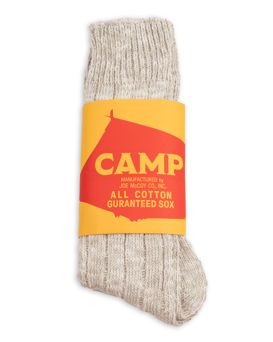 The Real McCoy's Outdoor Socks 'Camp' - Snow Gray - Standard & Strange