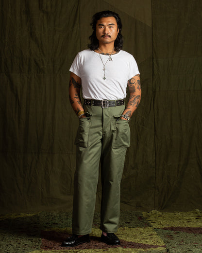 The Real McCoy's P-44 Utility Trousers - Sage Green - Standard & Strange