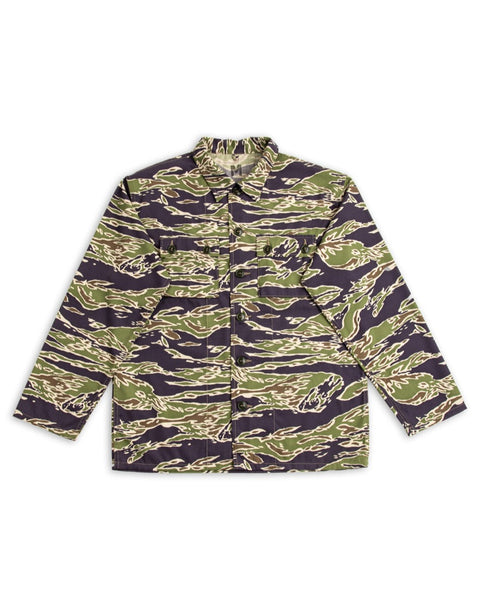The Real McCoy's Tiger Camouflage Shirt - Late War Green