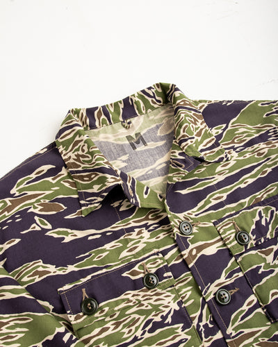 The Real McCoy's Tiger Camouflage Shirt - Late War Green - Standard & Strange