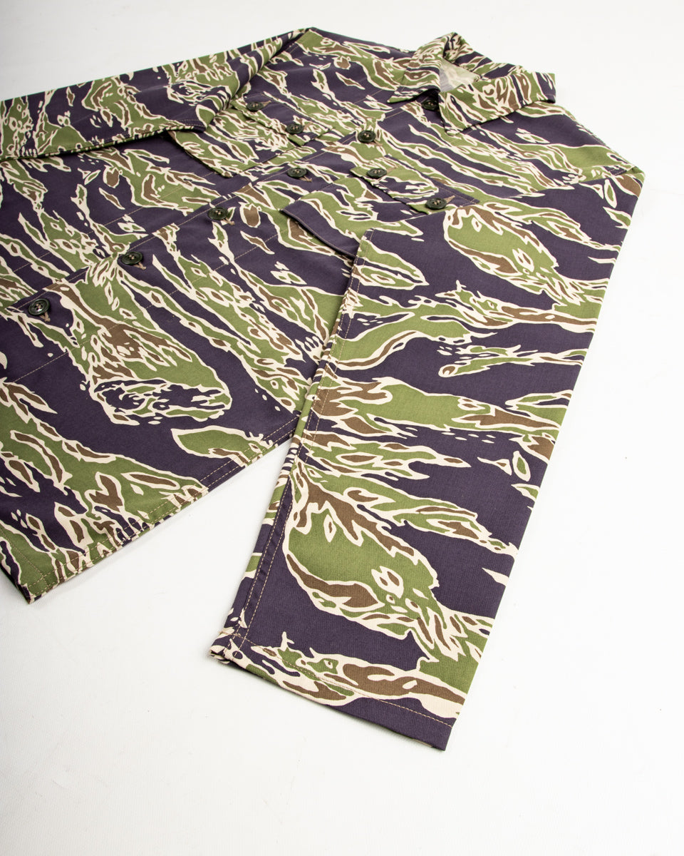 The Real McCoy's Tiger Camouflage Shirt - Late War Green - Standard & Strange