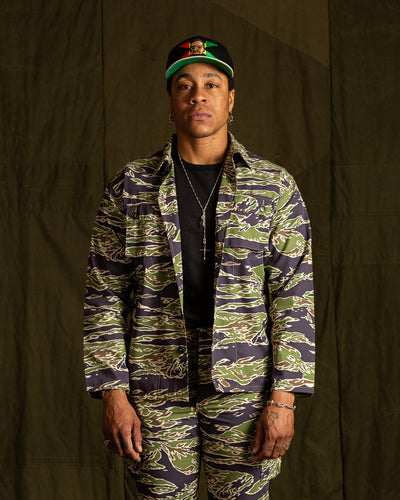 The Real McCoy's Tiger Camouflage Shirt - Late War Green - Standard & Strange