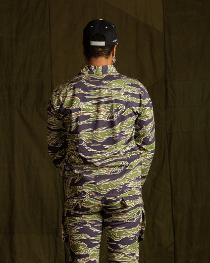 The Real McCoy's Tiger Camouflage Shirt - Late War Green - Standard & Strange