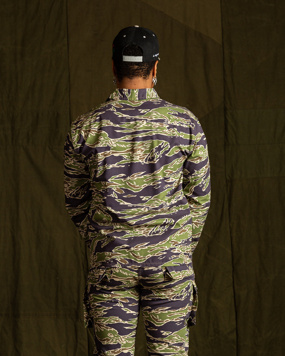 The Real McCoy's Tiger Camouflage Shirt - Late War Green - Standard & Strange