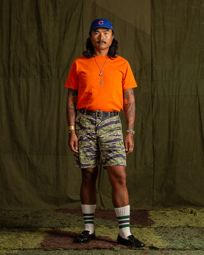 The Real McCoy's Tiger Camouflage Civilian Shorts - Late War Green - Standard & Strange