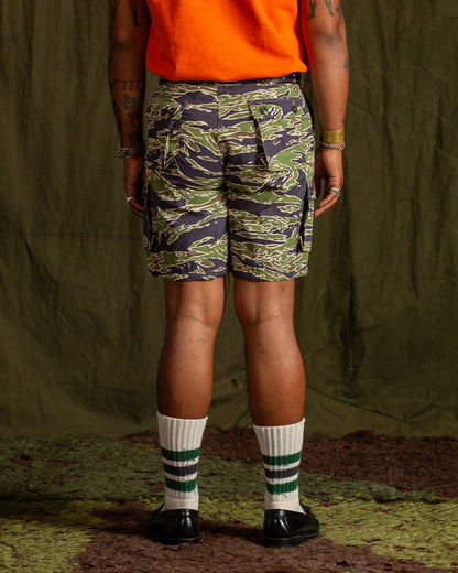The Real McCoy's Tiger Camouflage Civilian Shorts - Late War Green - Standard & Strange