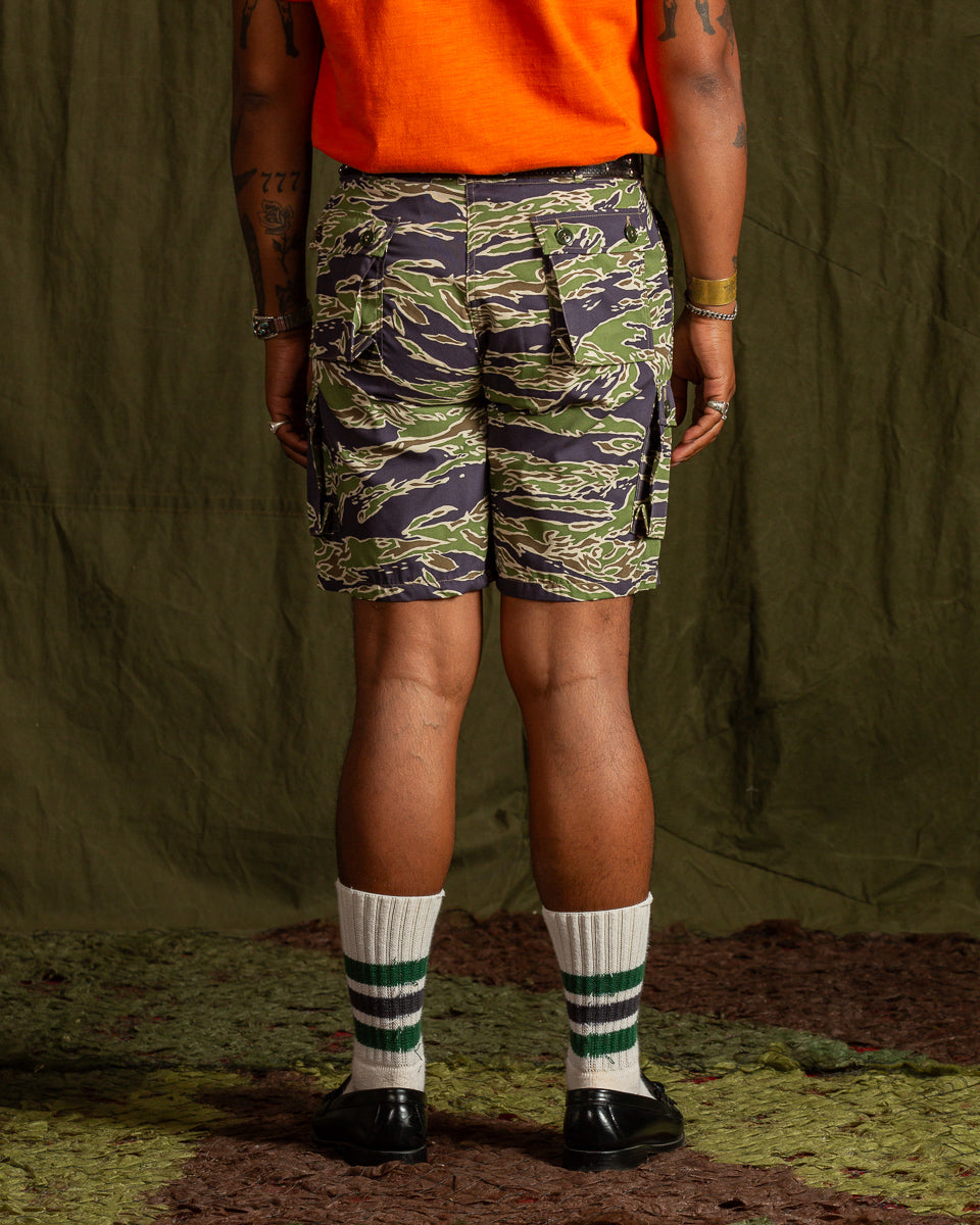 The Real McCoy's Tiger Camouflage Civilian Shorts - Late War Green - Standard & Strange