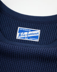 The Real McCoy's Waffle Thermal Shirt S/S - Navy - Standard & Strange